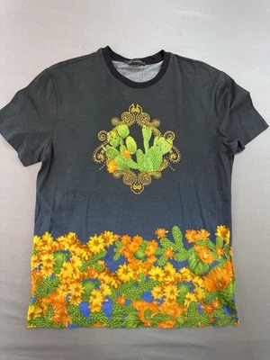 Camiseta Versace Taylor Fit Cactus Para Hombre Talla Pequeña Estampado Gráfico Negra Foto 1 de 4