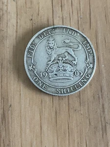 1905 Edward VIIBritain Silver Shilling Coin, very Rare Collectible Ref. F0452 - Picture 1 of 4