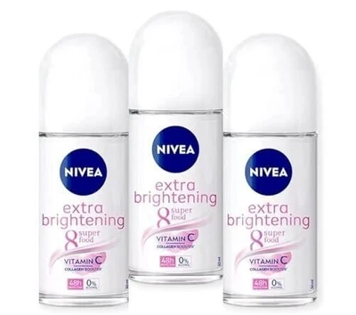 Nivea Desodorante Blanqueador Extra Roll On Pack de 3 50 ml Foto 1 de 4
