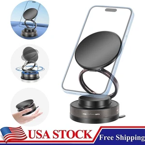360° Rotation Magnetic Holder , Strong Suction Cup, For iPhone 16 Pro Max 16e 15 - Photo 1 sur 7