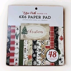 Echo Park Weihnachten 6x6 Papierblock 48 Stück doppelseitiges Kartonpapier  - Bild 1 von 2