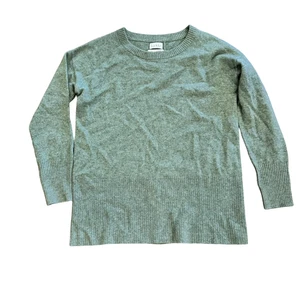 Maglione Nicole Miller donna M verde medio 2 strati cashmere tunica girocollo maglia - Foto 1 di 4