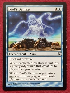 Magic The Gathering TIME SPIRAL FOOL'S DEMISE blue card MTG - Picture 1 of 2