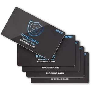 RFID Blocking Card – NFC Contactless Credit Debit Card Protector (5 Pack) - Picture 1 of 6
