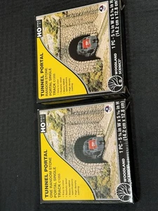 Set of two Woodland 1255 HO Scale Model Train Stone Tunnel Portal New Free Ship - Picture 1 of 8