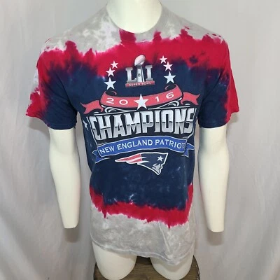 Nueva Camiseta Gráfica Engle Patriots 2016 Super Bowl Campions Tie Dye Talla Mediana M Foto 1 de 4