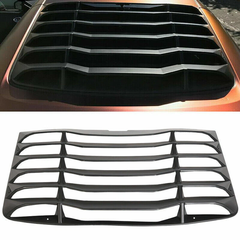 Fits For 03-08 Nissan 350Z Matte Black Rear Windshield Louvers Cover ABS Foto 1 de 4