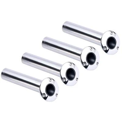Amarine Made 4 Pack 15Degree 316 Stainless Steel Flush Mount Fishing Rod Holder - Image 1 of 4