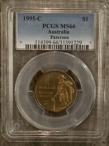 AUSTRALIA. 1995, 1 Dollar, PCGS MS 66, Paterson - Waltzing Matilda, Graded, Rare - Picture 1 of 4