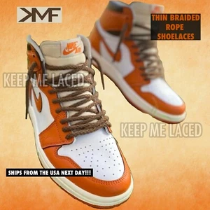 Thin Braided Rope KMF Brand Shoelaces Your Go To For All Your Laces Shoe Strings - Picture 1 of 16