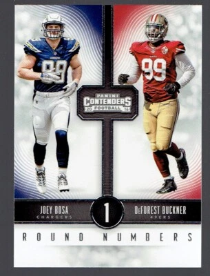2016 Panini Contenders Joey Bosa Round Numbers Rookie RC Football Card - Image 1 of 2
