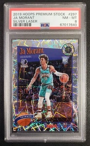 2019-20 Ja Morant Panini Hoops Premium Stock Laser Prizm Rookie PSA 8 - Foto 1 di 2