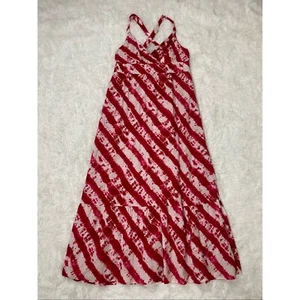 Calypso St Barth For Target Tie Dye Maxi Dress Red White Boho Womens Size 12 - Picture 1 of 13