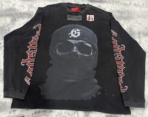 Godspeed NY Balaclava Szn Long Sleeves T-Shirt Black Washed Size X-Large New - Picture 1 of 5