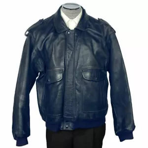 Mens Vintage Leather Jacket Rudsak Cowhide Bomber Style XXL - Bild 1 von 7