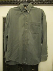 M) Mens Cambridge Classics button up dress shirt long-sleeved green size Medium - Picture 1 of 6