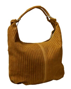 Pierre Cardin Brown Leather Large Hobo Relaxed Suede Shoulder Bag - Picture 1 of 5