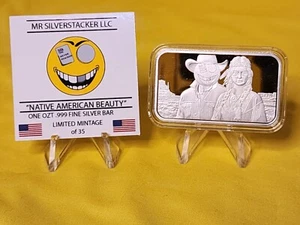 2025 Mr Silverstacker ~"Native American Beauty" 1oz .999 fine silver bar - Picture 1 of 7