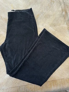 Soft Surroundings Black Soft Corduroy Pants Boot Cut Waist 34” Inseam 29.5” XL - Picture 1 of 7