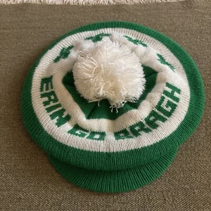 Vintage Erin Go Bragh Tam Knit Cap Hat.  St. Patrick's Day. Made In USA. - Picture 1 of 5
