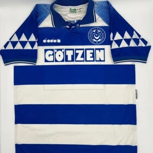 MSV Duisburg 1993/1994/1995/1996 Home ORIGINALE Vintage Rara Maglia Calcio (XL) - Foto 1 di 7