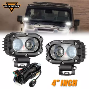 AUXBEAM 2X 4" Inch LED Work Light Pods Flood Beam for CAN AM MAVERICK 1000R Max - Bild 1 von 12