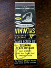 Vintage Matchbook: Sylvania Silver Screen TV Tubes, Osterman, Chicago, IL