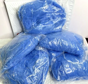 600 - Disposable Bouffant Caps Non Woven Hairnets Head Cover Blue Poly 21" Med - Picture 1 of 3