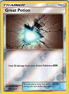 Pokemon TCG Great Potion S&M Unified Minds 198/236 Reverse Holo Uncommon Card NM