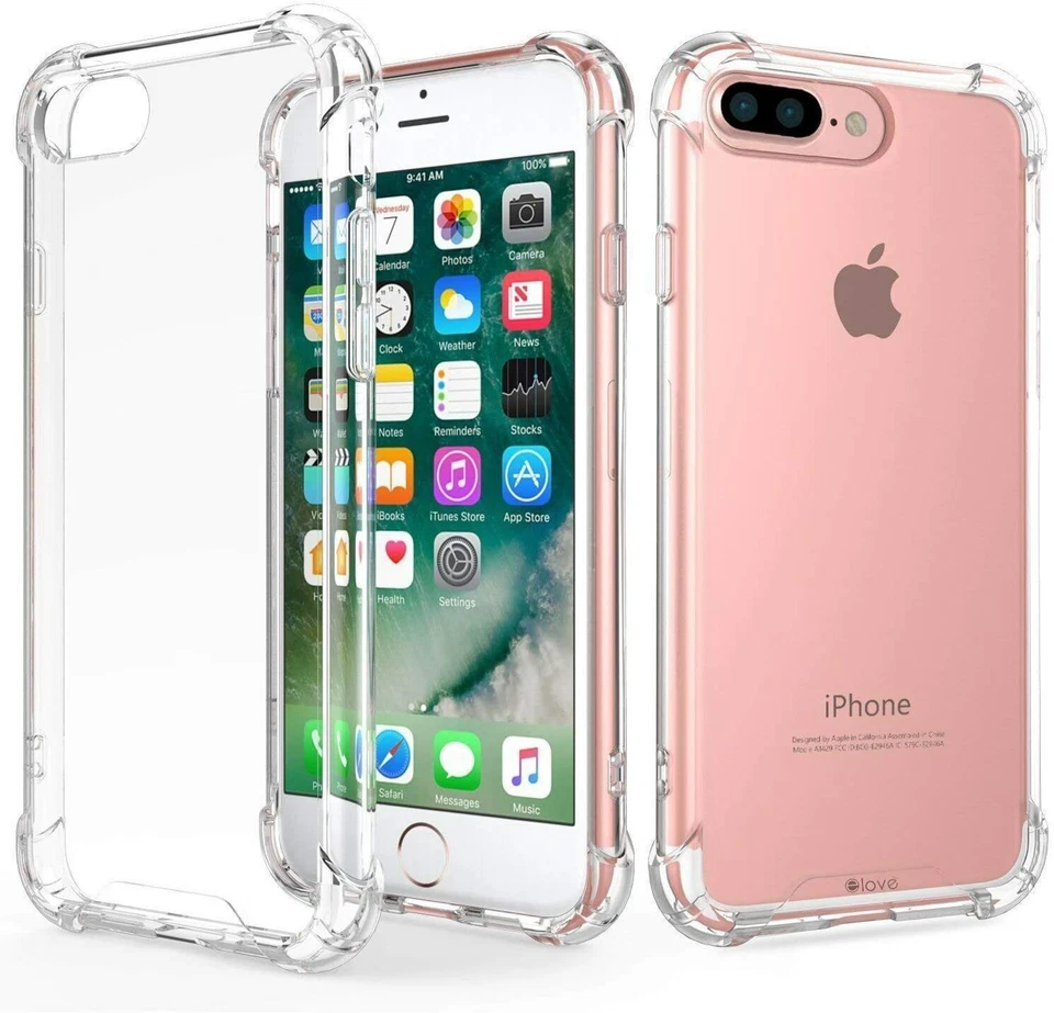 Funda protectora delgada a prueba de golpes transparente para iPhone 6s Plus Foto 1 de 4