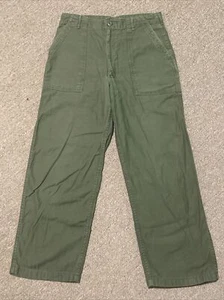 Vintage 1969 32x29 VIETNAM Armee Hose OG-107 Satin Typ 1 Hose USA 60er - Bild 1 von 8
