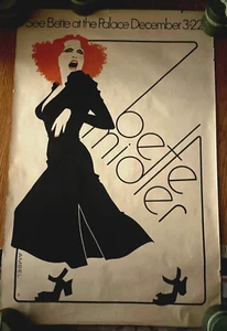 Better Midler Live at the Palace Dec 3 - 22 1973 Richard Amsel 45x29" RARE - Picture 1 of 5