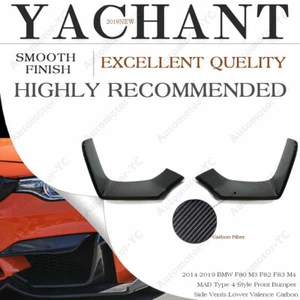 CARBON mad-type4 Front Bumper Side Lower Valence For 14-19 BMW F80 M3 F82 F83 M4 - Bild 1 von 11