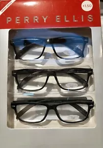 Perry Ellis PER 52 Herren 3er-Pack Kunststoff Rechteck Leseglas 2,5 - Bild 1 von 3