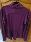 Apana Purple Long Sleeve Active Wear Fitted Top Size S NWT
