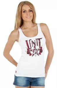 $23.99 NEW UNIT RIDERS EBONY White STRETCH TANK TOP SHIRT MOTO size M L code #34 - Picture 1 of 2