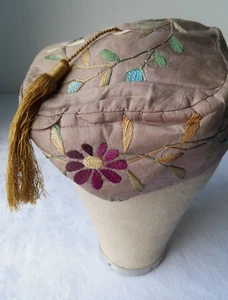 Vintage Embroidered Silk Hat - Picture 1 of 11