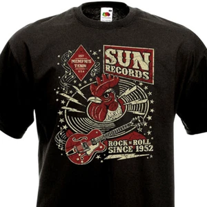 T-SHIRT SUN Records Memphis Tenn. USA - Rock'n'Roll since 1952 Johnny Cash Elvis - Imagen 1 de 1