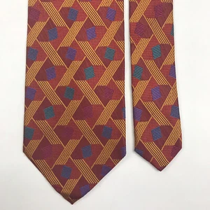 Daniel de Fasson Men's Silk Tie Geometric - Picture 1 of 9