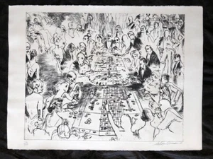 LEROY NEIMAN "GAME OF LIFE" SIGNED LIMITED EDITION RADIERUNG - Bild 1 von 8