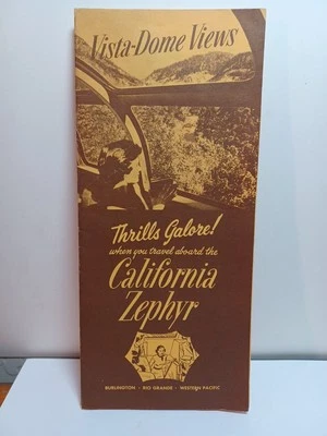 Vista Domes Views California Zephyr 1968 Burlington Rio Grande W Pacific RRP 164 - Image 1 of 4