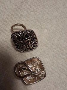 Premier Designs Silvertone Clip On/Post Earrings - Picture 1 of 2