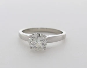 Anillo de compromiso solitario oro macizo 14K 2,30 quilates diamante redondo cultivado en laboratorio G SI2 - Imagen 1 de 5