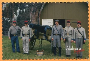 Fort Morgan Alabama Konföderierte Reinactors Kontinentale Postkarte - Bild 1 von 4