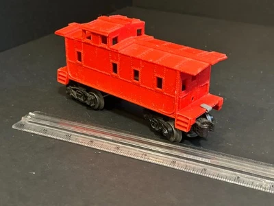 O Gauge Train Vintage Red Caboose Combine Ship - Image 1 of 4