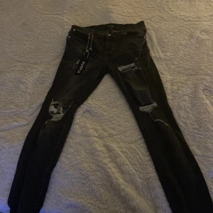 Black Purple Jeans Worn One Time - Picture 1 of 4