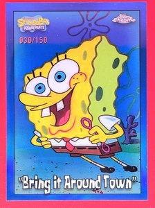 2025 Topps Cromo Bob Esponja "Bring It Around Town" refractor azul 30/150 - Imagen 1 de 2