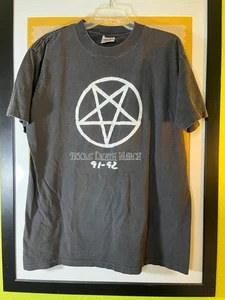 Vintage Texas Death March 91-92 Shirt Black Pentagram Metal Band Tee VERY RARE - Picture 1 of 5