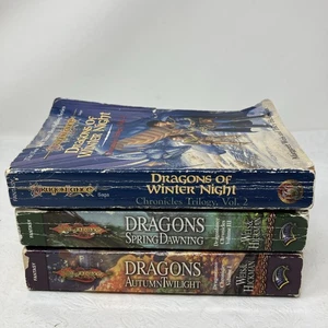 DragonLance Chronicles 1-3 Weis Hickman Autumn Winter Spring Dragons - Picture 1 of 15