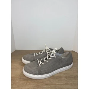 Nisolo Knit Lace-Up Sneakers Men’s Size 10 Gray Sustainable Low Top Casual - Picture 1 of 8